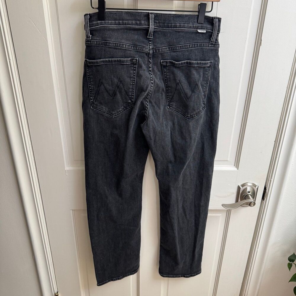 Mother The Ditcher Zip Ankle High Rise Black Jeans in Smoking Section Size 26 - Picture 6 of 10